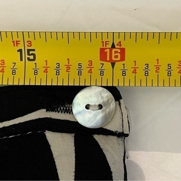 Silk Land 100% Silk With Black Cream Office Career Date Skirt NWOT Size 12 - Picture 9 of 10